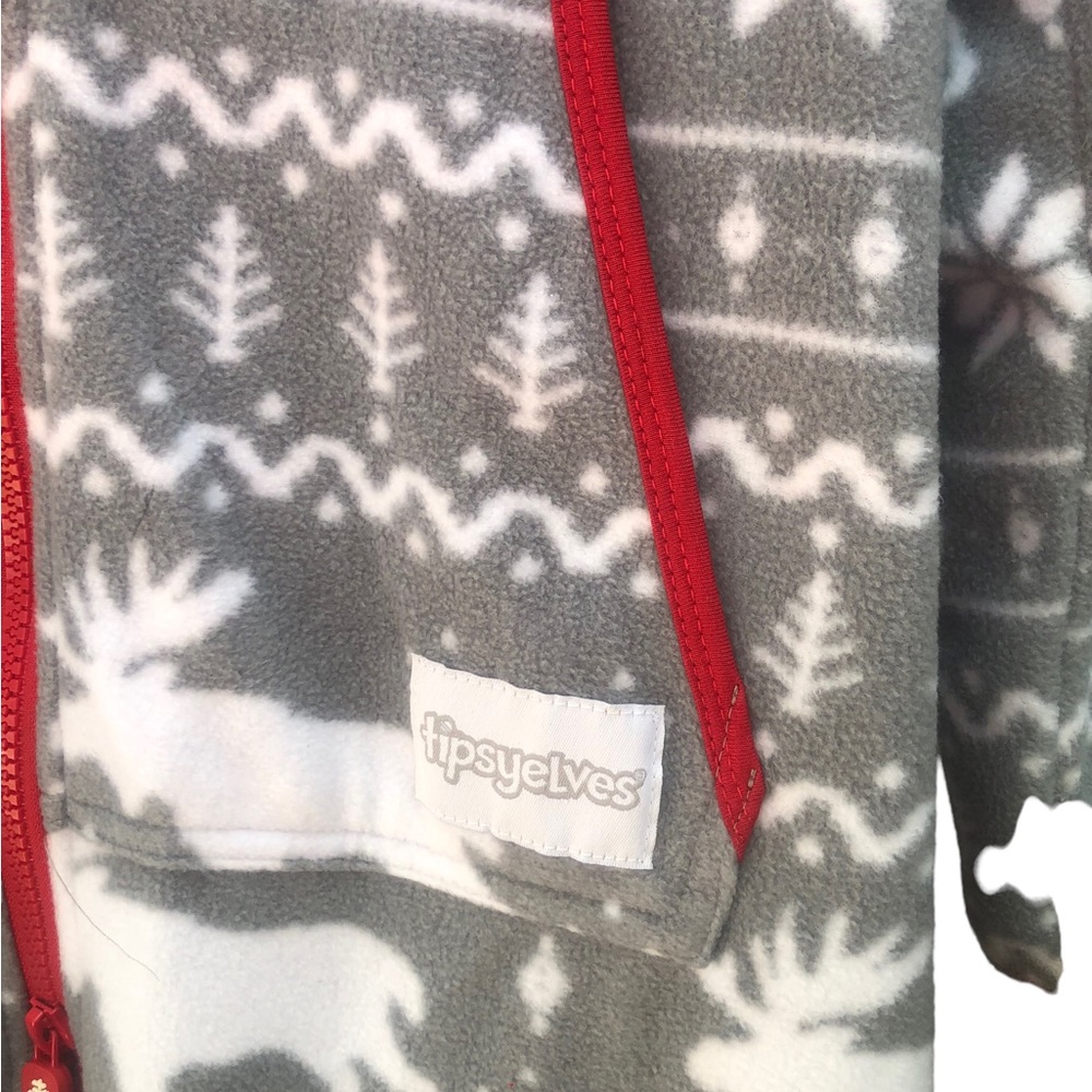 Tipsy Elves Women’s Grey Moose Jumpsuit size Small - Picture 7 of 16